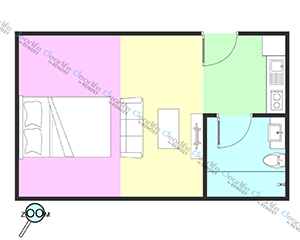 Baan K Residence（バーン K レジデンス） スタジオ 40㎡ レイアウト画像