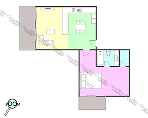 Bandara Suites Silom Bangkok (Residence)（バンダラ スイート シーロム バンコク（レジデンス）） 1ベッドルーム 110㎡ レイアウト画像