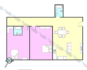 Boonsap Mansion（ブーンサップ マンション） 2ベッドルーム 100㎡ レイアウト画像