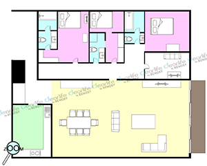 GM Estate Hotel ＆ Executive Apartment（ジーエム エステート ホテル & エグゼクティブ アパートメント） 3ベッドルーム 200㎡ レイアウト画像