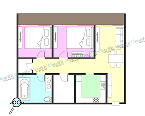 GM Residence（ジーエム レジデンス） 2ベッドルーム 70〜110㎡ レイアウト画像