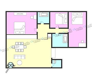 GM Residence（ジーエム レジデンス） 3ベッドルーム 220〜250㎡ レイアウト画像