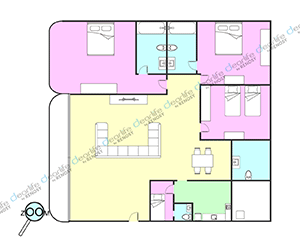 Grandville House（グランドヴィレ ハウス） 3ベッドルーム 126〜225㎡ レイアウト画像