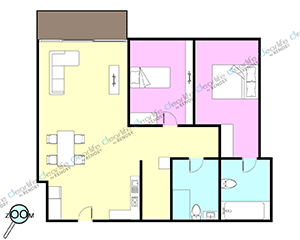 Kasturi Living Sukhumvit 34（カスツーリ リビング スクンビット34） 2ベッドルーム 90〜160㎡ レイアウト画像