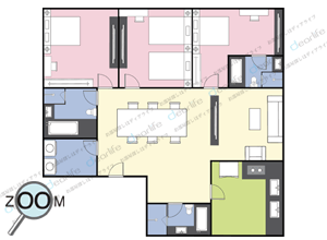 Kasturi Living Sukhumvit 34（カスツーリ リビング スクンビット34） 3ベッドルーム 180㎡ レイアウト画像