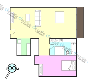 The Willows Apartment （ザ ウィローズ アパートメント） 1ベッドルーム 58〜70㎡ レイアウト画像