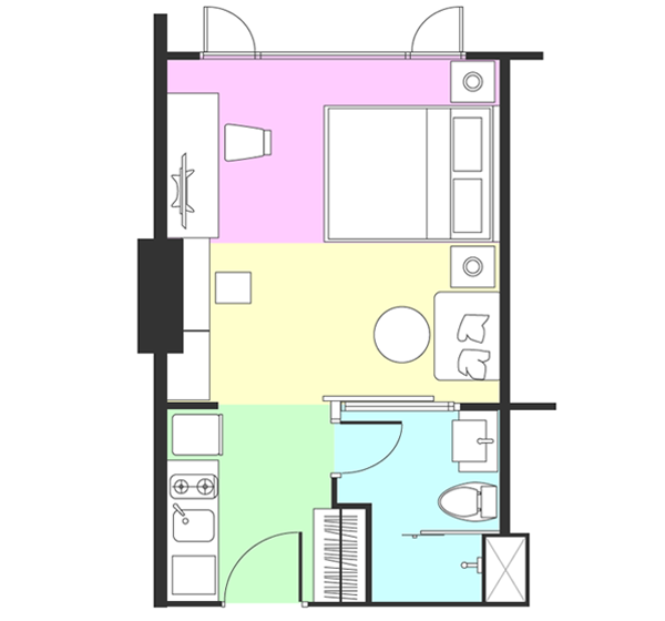 15 Sukhumvit Residences　スタジオ（ワンルーム）